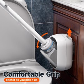 Disposable Toilet System - Toilet Cleaner, Toilet Brush Holder, Storage Box and 18 Disinfection Refill Heads, Deep Cleaning and Bathroom Maintenance