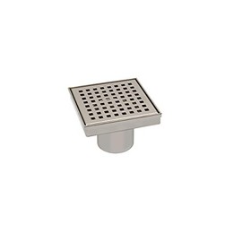 PF WaterWorks PF3024-BN 4 Pattern Grid Designer Square Drain, 4", Brushed Nickel