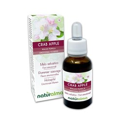 Crab Apple or Crab Apple (Malus pumila) Emotional Flowers or Bach Flowers Naturalma - Drops 30 ml - Alcohol-free Liquid Extract - Flower Essences - Vegan