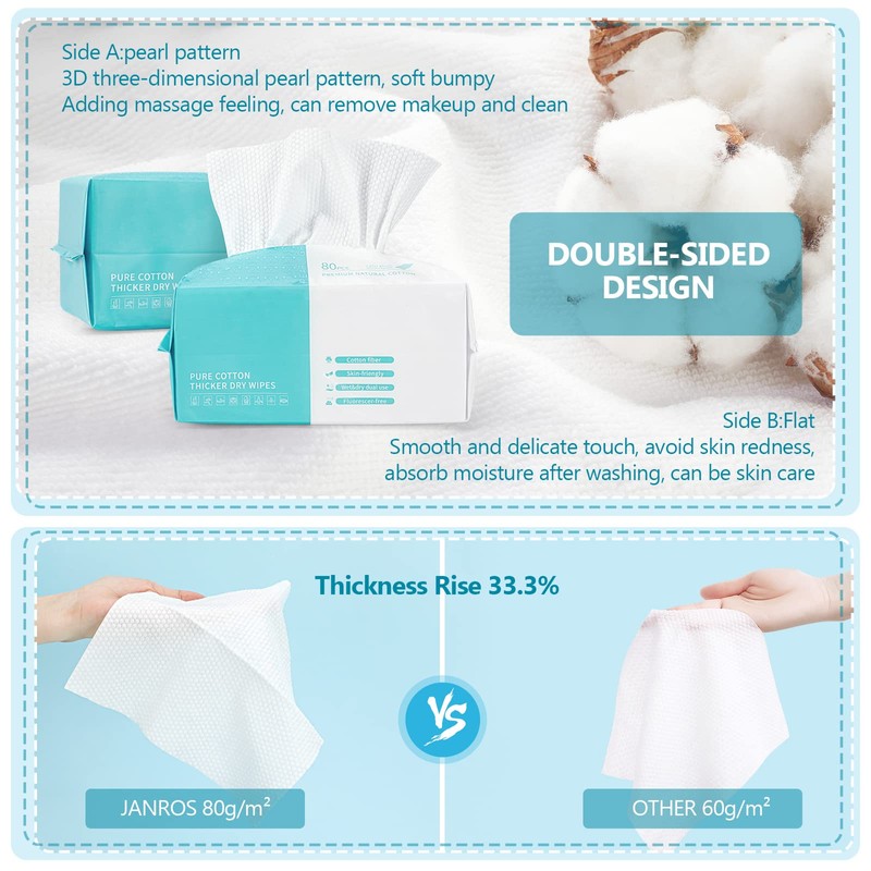 JANORS Disposable Face Towel,Face Wipes Cloths for Washing,Soft Facial Tissue