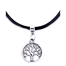 JewelleryJoy Tree Of Life Symbol Cord Necklace Pendant Charm in an Organza Gift Bag