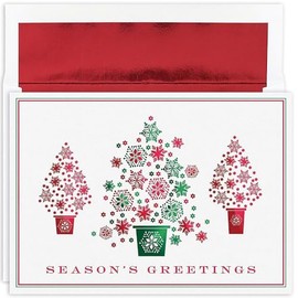 Great Papers! Holiday Greeting Card Snowflake Tree Trio Holiday Greeting Card (904000)