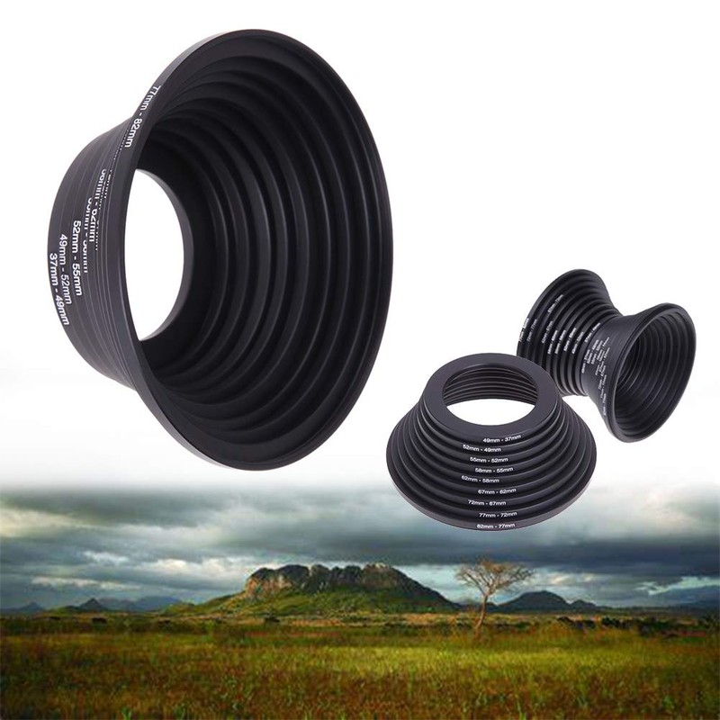 DASNTERED 18 Pieces Filter Ring Adapter Set, Camera Lens Filter