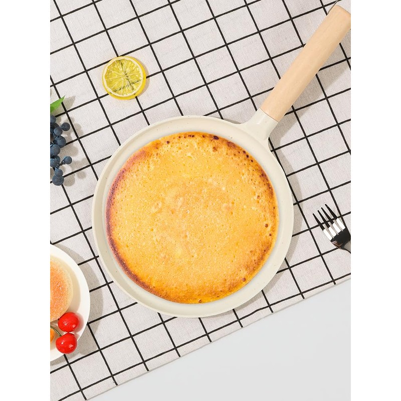 9.2in Crepe Pan with Wood Handle Nonstick Crepe Maker Pan