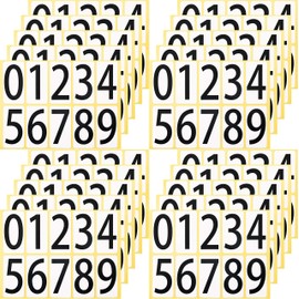 Yupo 33K0920 33K0920 Number Sticker 33K0920 Large Waterproof Labels 00 - 99 Numbers, PP Finished, Weatherproof, Outdoor, 10 Types 0 - 9 1 Piece x 20 Sheets of 0 - 9