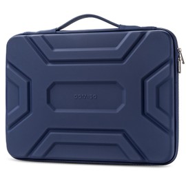 DOMISO 15.6 inch Laptop Sleeve Shoulder Bag Shockproof Computer Bag Waterproof EVA Protective Carrying Case for 16" MacBook Pro/Max M2 M1 2019-2023,15"-16" HP Dell Asus Laptop,Dell XPS 15,Black