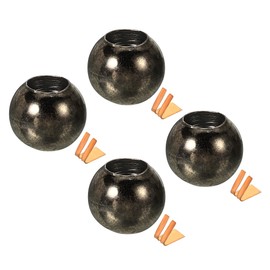 MECCANIXITY Pull Cord Tassels Window Blind Extender Chain Drop Knobs Ball Pull Ends Black, for Curtain Blinds Shades Light Ceiling Fan Pull Switch, Pack of 4