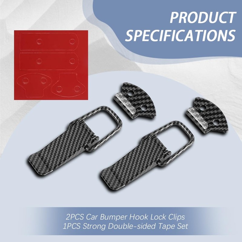 Kutyun 2PCS Bumper Clips, Quick Release Fastener Kit, Carbon Fiber