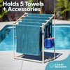 Coast Modern Pool Towel Rack – 5 Beach Towel PVC