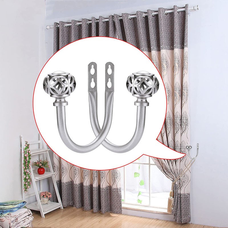 BSTKEY Set of 2 Coin Lantern Curtain Hooks Drapery Holdbacks,