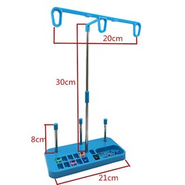 YEQIN Thread Spool Holder Stand- 3 Spools Holder for Domestic (Home-Base) Embroidery and Sewing Machines - Four Colors for Choices (Blue)