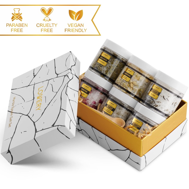 Spa Gifts for Women, Epsom Bath Salts Gift Basket Set,