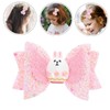Outanaya Glitter Bunny Hair Clips for Cute Sequin Bow Hair
