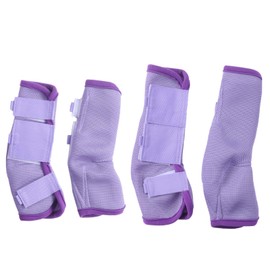 Pack of 4 Horse Gaiters, Breathable Fine Mesh Fly Gaiters for Horses, with Protection and Support Functions, Protection Against UV