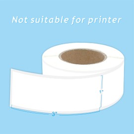 Square Color Coding Labels 3 inch x 1 inch - Rectangle White Adhesive Color File Folder Stickers 250 Pack Per Roll in Dispenser Box