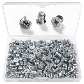 VooGenzek 150 Pieces M6.3 x 8 mm Euro Screws Furniture Screws Countersunk Head with Phillips Screws for Kitchen Cabinets and Hinges