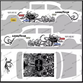 Hot Wheels 55 CHEVY GASSER (NON-WHITE TONER) DECALS KRAKEN