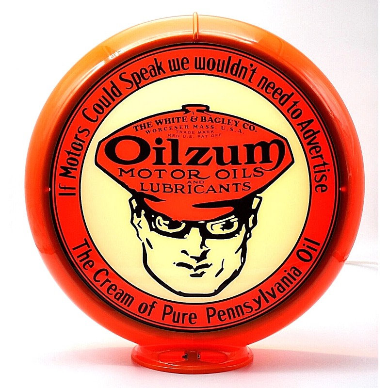 OILZUM 13.5" Gas Pump Globe - SHIPS FULLY ASSEMBLED!! -