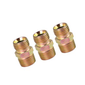 Partuto 3pcs M16 x 1.5mm to 3/8" NPT Male Straight Air Hose Fitting Connector Adapter Replacement