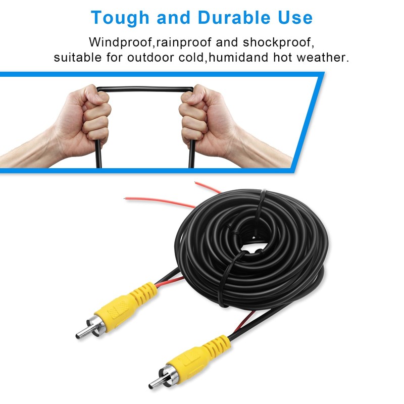 FancyTiger Professional Upgraded Double-Shielded RCA Video Cable for Monitor and