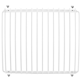 SPARES2GO Fridge Shelf Compatible with Logik Refrigerator Freezer (White, Adjustable, Plastic Coated, Extendable Arms)