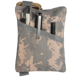 FRTKK 2 Pack Tactical Compact EDC Pouches Military Molle Utility Pouch Accessories Organizer Pouch Coin Purse Keychain Pocket Credit Card Holder Waist Pack ACU 3