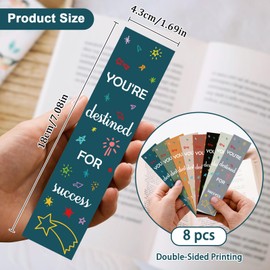 8 Pcs Inspirational Quote Bookmarks Motivational Gifts for Reading Women Encouragement Bookmarks Book Lovers Gifts Page Book Markers for School Office Students Bookworm Teachers Classroom Gift
