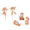 5pcs Bunny Figurines Cute Style Resin Material Decorative DIY Micro