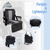 LET'S CAMP Folding Stadium Seats, 2 Pack Bleacher Chairs with