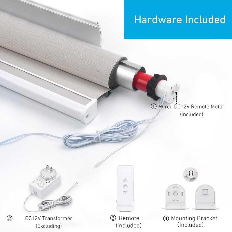 Rollerhouse DC12V EY2512 Shade Motor Electric Blind Motor Remote Control