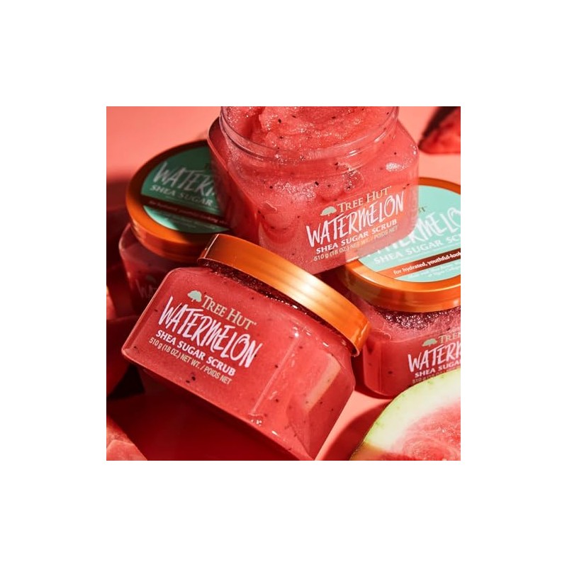 TREE HUT, Watermelon Shea Sugar Scrub, Exfoliante Corporal de Azúcar