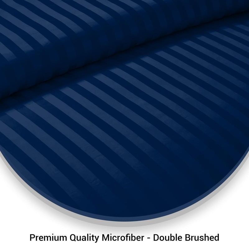 Pamposh Satin Stripe Duvet Cover Set Single Bed Premium Hotel