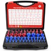 55 Pcs Thread Checker, Nut and Bolt Thread Checker Set