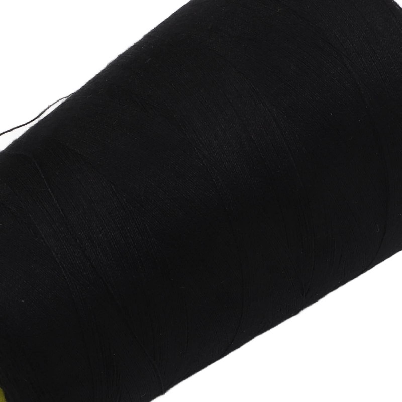 Strong Serger Thread 402, 2 Black Sewing Threads for Overlock,