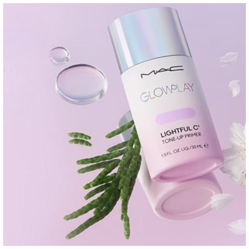MAC Glowplay Lightful C3 Tone-up Primer SPF50+/PA+++ 30ml, Shade:Rosy Peach