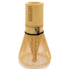 CHALAIT 100 Prong Bamboo Matcha Whisk, Golden Brown, Traditional, 10.5cm x 6cm