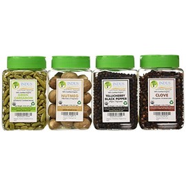 Indus Organics Chef's Gourmet Collection Gift Set, 4 Jars of 8 Oz Each in Gift Box