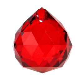 Red Crystal Ball Prism Pendant Suncatcher, 30mm