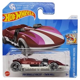 Hot Wheels - HW Braille Racer - HW Celebration Racers 1/10 - HRY95 - Short Card - Twin Mill - World Braille Day - Mattel 2024 - 1:64