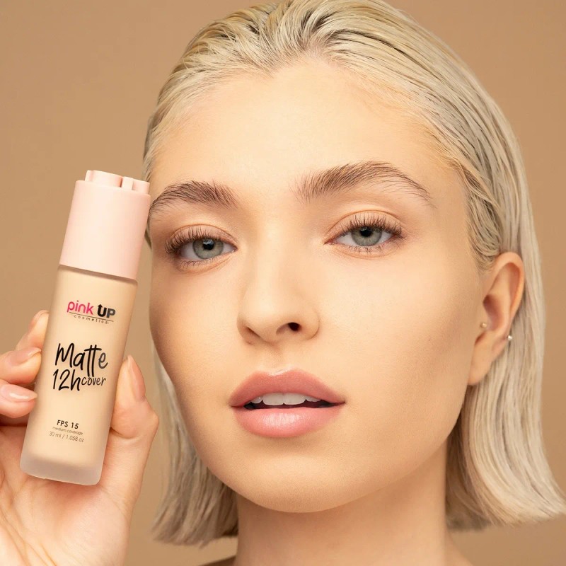 Pink Up Maquillaje Liquido Acabado Matte Larga Duración Tono 200