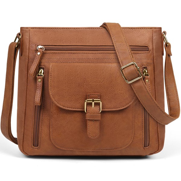 Crossbody Bag for Women Waterproof Soft Leather Crossbody Purse Medium