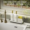 Cisily Kitchen Soap Dispenser Set Comes with Ceramics Sponge Holder,
