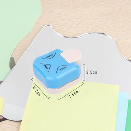 DONGFANGB Corner Cutter Corner Punch 3-in-1 Rounded Corner Punch (R4mm R7mm R10mm) Sharp Corner Cutter Blue for Paper, PVC, Office Supplies, Photos, Business Cards, Cards (Blue)