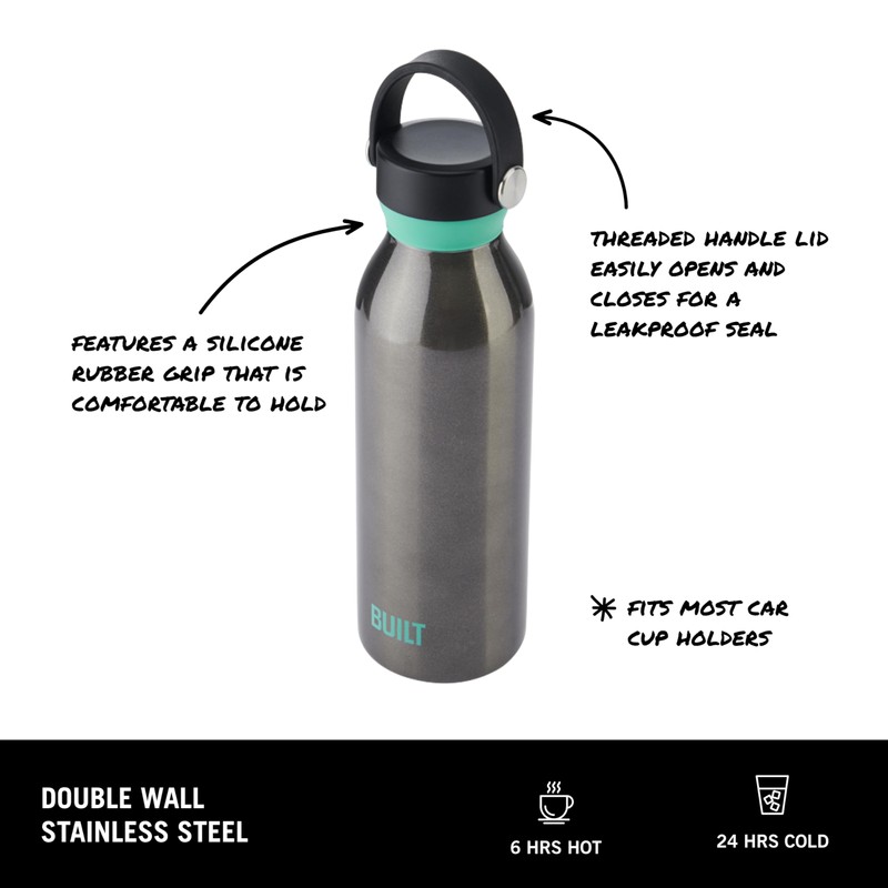 BUILT 18 fl oz Double-Walled Stainless Steel Standard Mouth Cascade