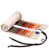 Amoyie Roll Up Pencil Case for 48 Coloured Pencils, Foldable
