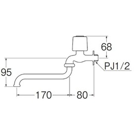 SANEI JA10JC-13-B [Universal Faucet] Nominal 13 Crystal Handle Blue with POS