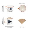 HYAXGM Pour Over Coffee Maker,Ceramic Coffee Maker With 40 pcs