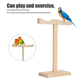 Bird Standing Perch, Portable Bird Play Stand Parrots Standing Frame Birds Firm Wooden Training Rod for Play Exercise
