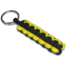 RedVex Cobra Paracord Style Key Chain - Choose your color (Qty - 1) (Black and Yellow 2-Tone)