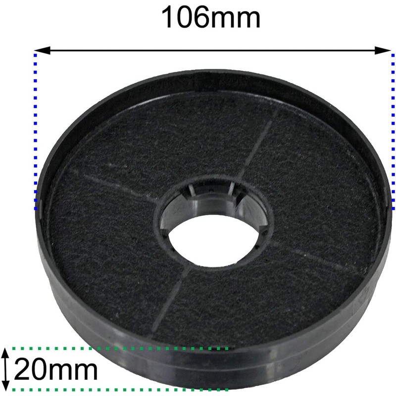 SPARES2GO Carbon Filter Compatible with Lamona HJA2480 HJA2908 LAM2401 Cooker